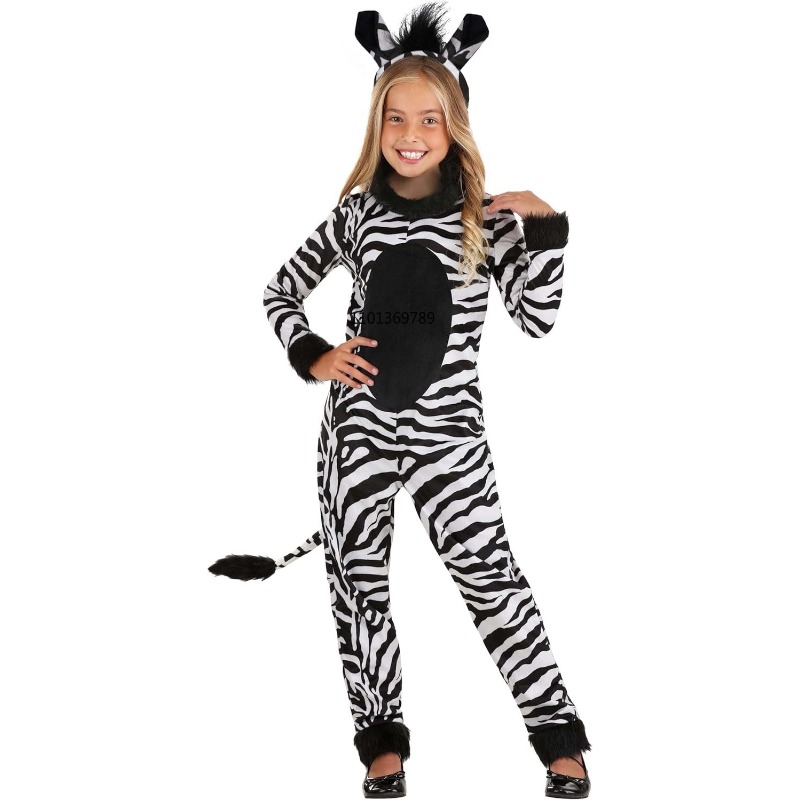 زي زيبرا للفتيات مع عصابة رأس  - مراجعة Zoo Party Games وسعره
