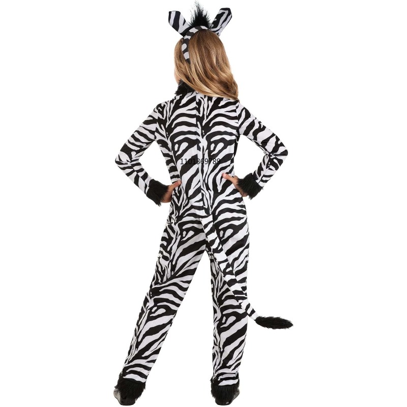 زي زيبرا للفتيات مع عصابة رأس  - مراجعة Zoo Party Games وسعره